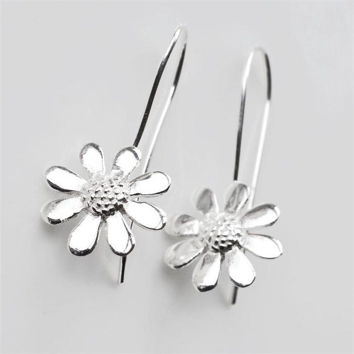 Daisy Ear Hooks Zircon Flower Earrings