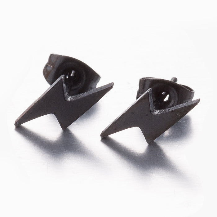 Lightning Weather Stainless Steel Stud Earrings - Bold and Stylish Jewelry