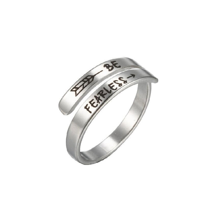 Retro open ring, fashionable stainless steel multi-layer adjustable ring wholesale