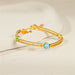 Gold Plated Stainless Steel Eye Bracelet （Minimo de compra 2） - wallojewerly 