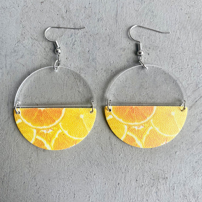 Acrylic fruit earrings