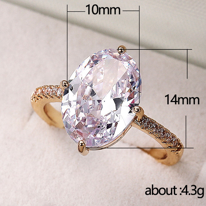 Korean wedding bridal jewelry oversized marquise zirconia ring