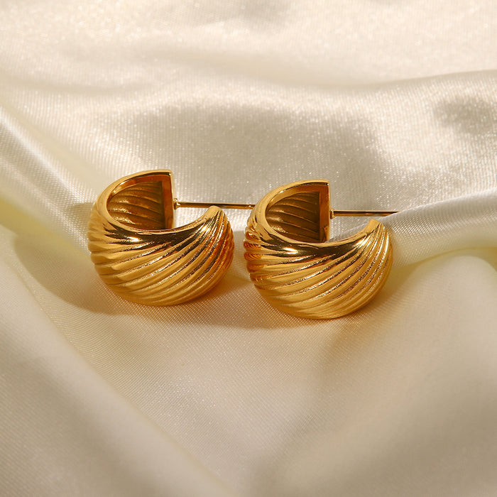 Metal Ball C-Shape Earrings - 2022 New Trendy Design for Women