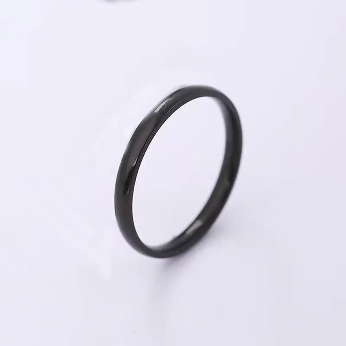 Korean style simple arc full finger ring for men