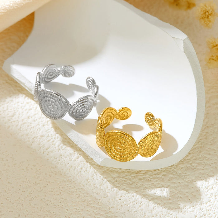 Wholesale stainless steel and titanium steel round threaded spiral open rings