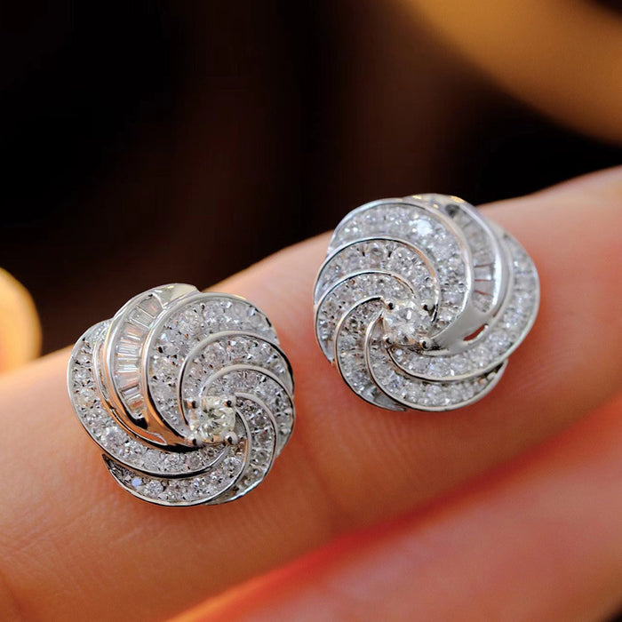 Zirconia Rotating Earrings