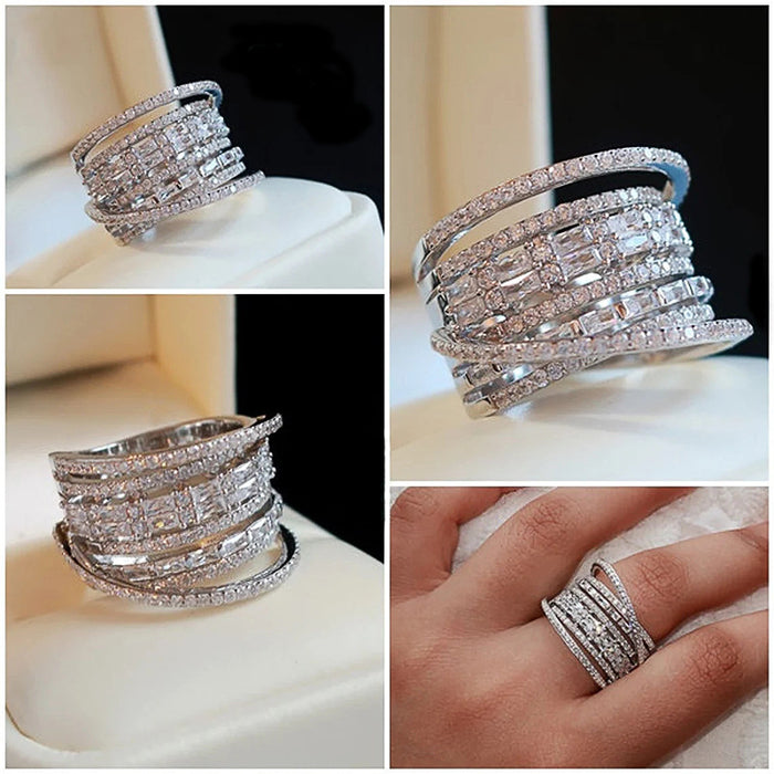 Zircon Tanabata multi-layered zircon ring female niche design