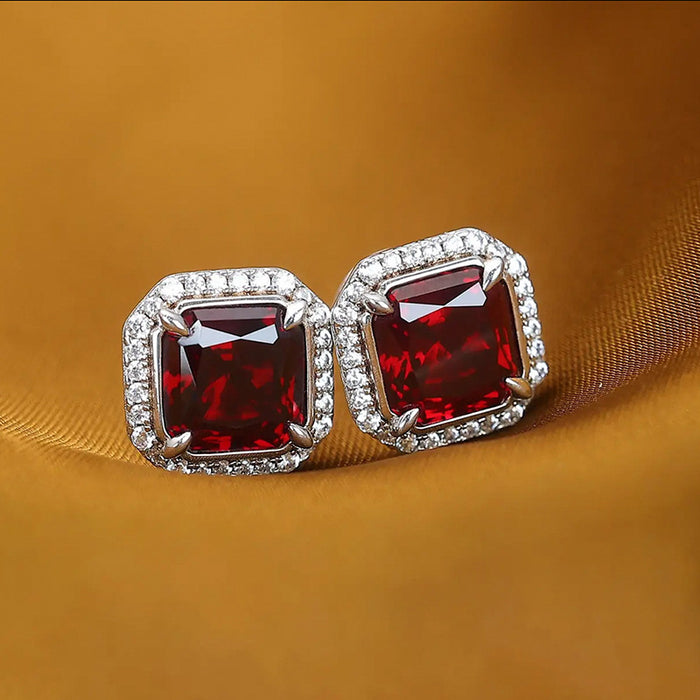 Pendientes rojos Royal Noble Square