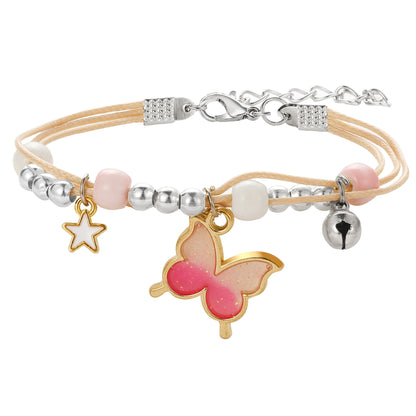 Alloy Star Shell Cactus Ceramic Couple Bracelet - wallojewerly 