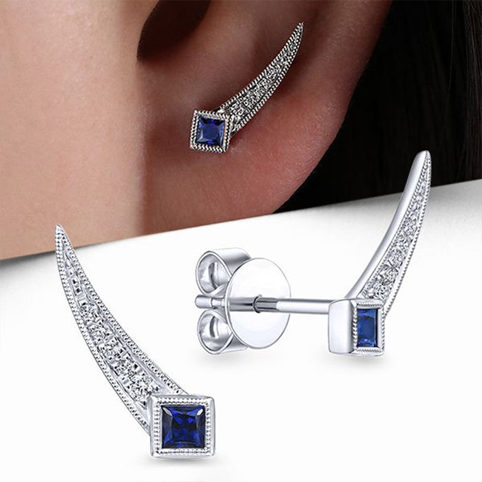 Geometric zircon earrings simple earring accessories
