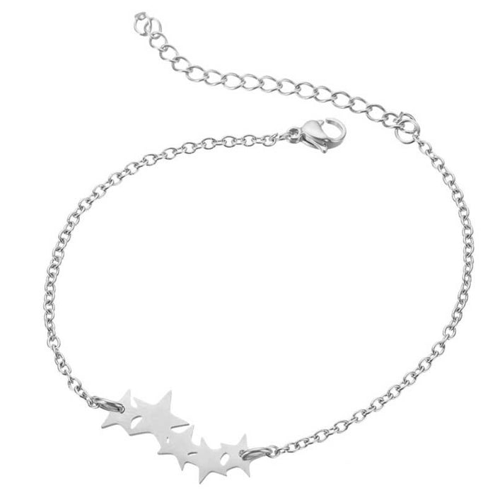 Pulsera de gato con rompecabezas de estrella de oro de 18 quilates, pulsera de moda simple al por mayor