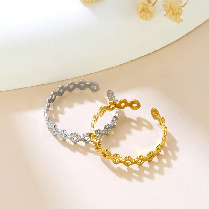 Wholesale irregular multi-layer thin-ring open rings