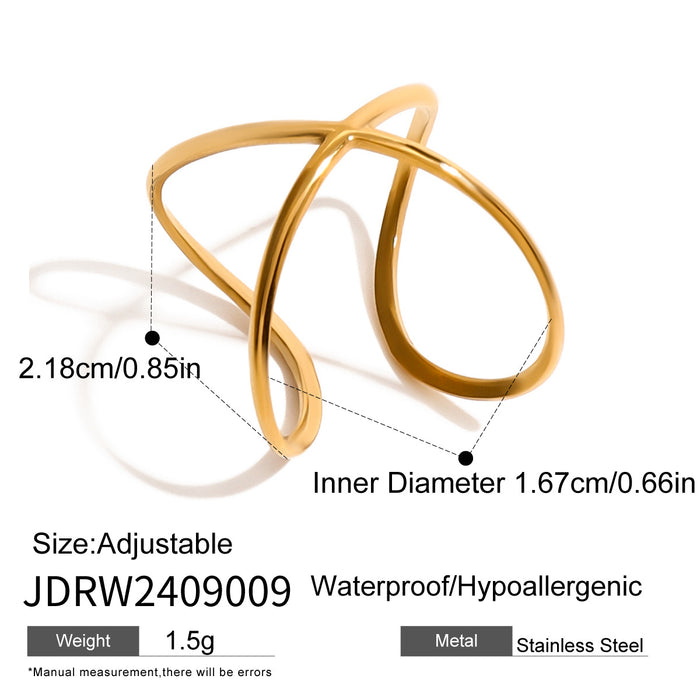 Stainless steel irregular open ring