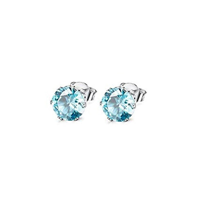 Six-claw colorful zircon earrings for men and women