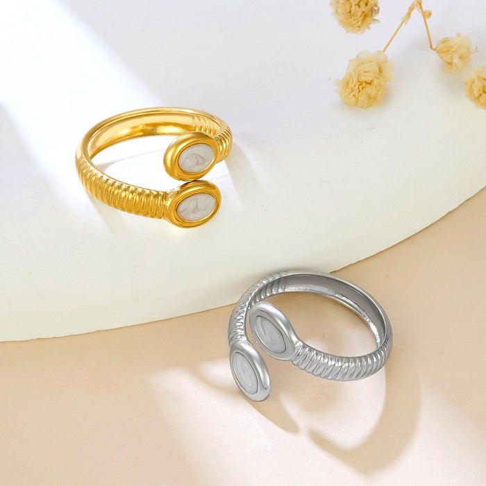 Wholesale 18K gold-plated geometric drip rings
