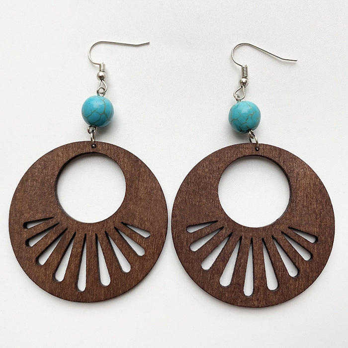 Wooden shape earrings