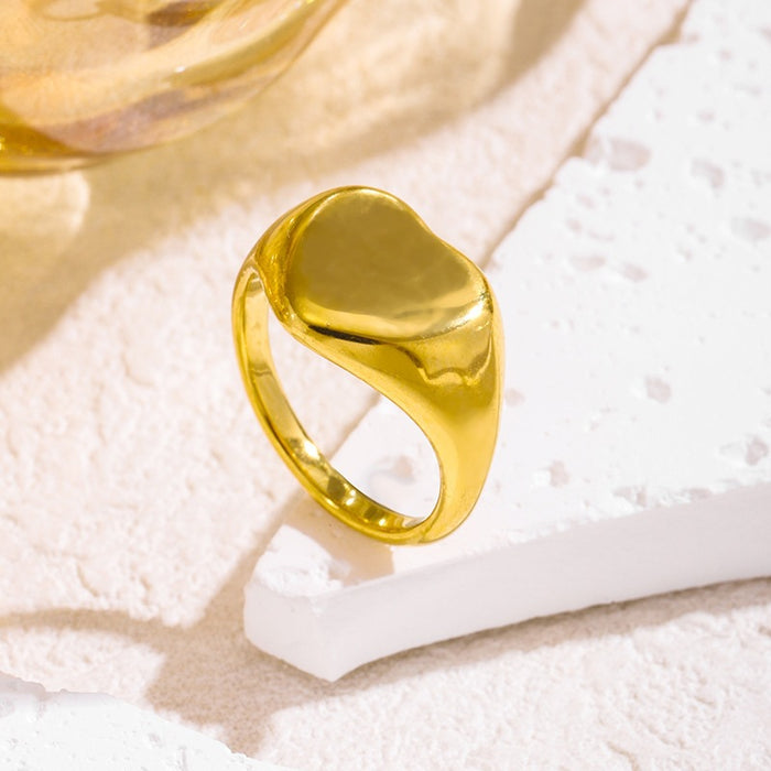 Wholesale stainless steel and titanium steel polished heart rings