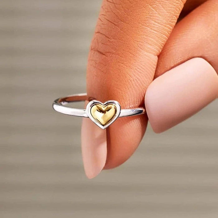 Love heart shaped classic ring Valentine's Day gift ring