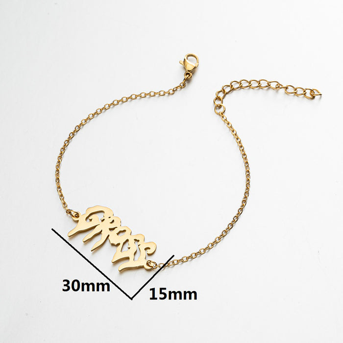 Babygirl angel pendant bracelet, Gothic girlfriend bracelet wholesale