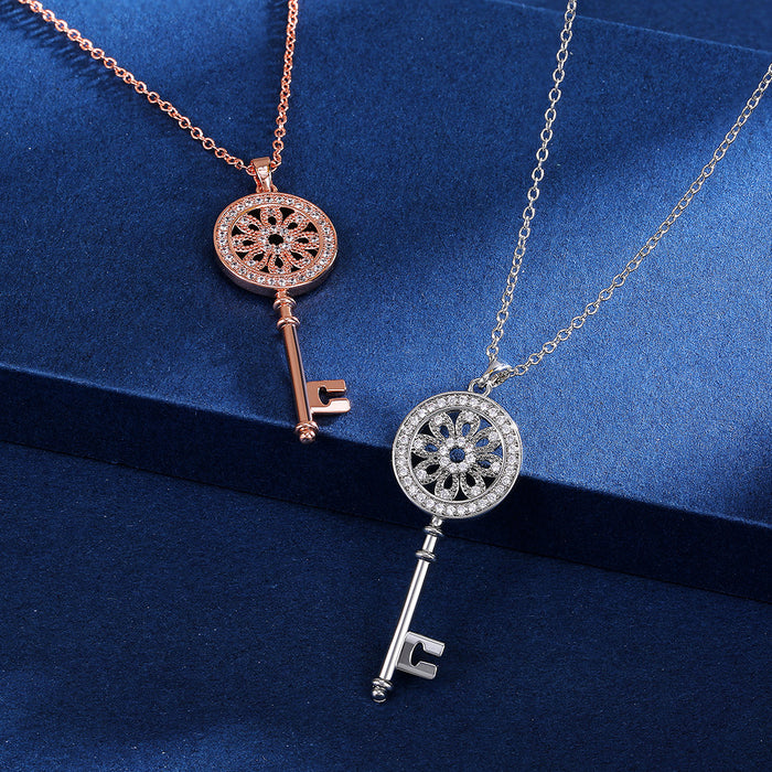 Key pendant sweater chain small fresh necklace jewelry