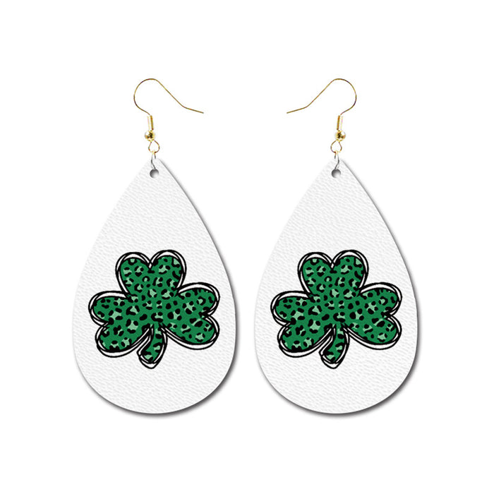 St. Patrick's Day Earrings with Green Polka Dot, Floral, and Car Elements