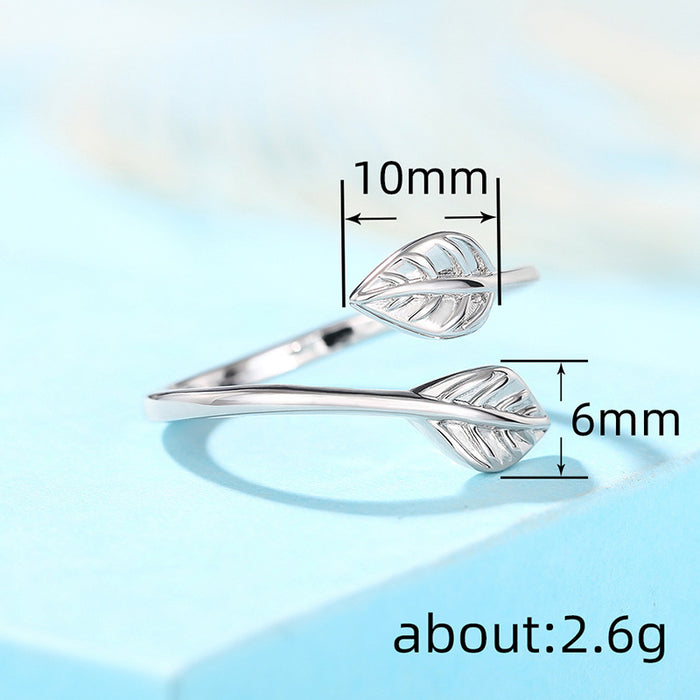 Simple leaf design single ring