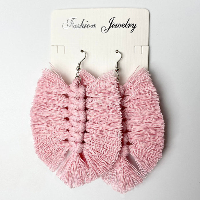 Handwoven Bohemian Tassel Earrings for Simple Ethnic Style