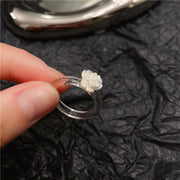 Pink Square Transparent Resin Ring - wallojewerly 