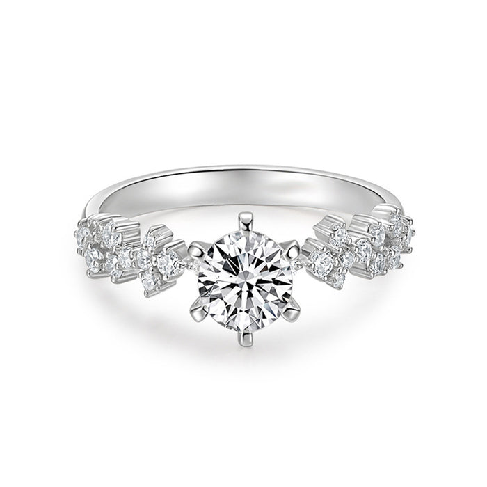 Anillo de compromiso para mujer con ocho corazones y ocho flechas y circonitas en forma de estrella, anillo de compromiso para el día de San Valentín