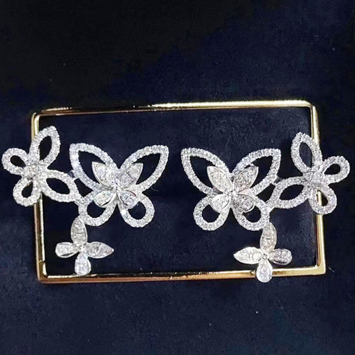 Hollow butterfly earrings for women