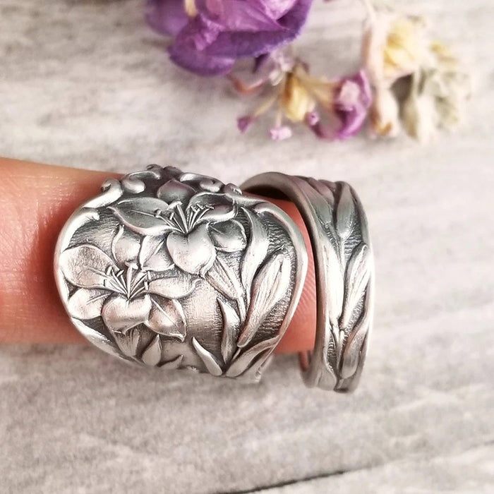 Bohemian style ring for women multi-layered geometric design