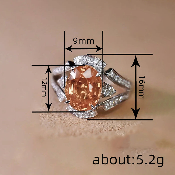 Women's wax inlaid zircon palace style ring