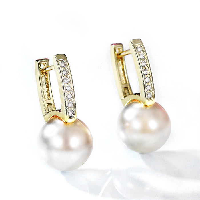 Pearl earrings vintage women's earrings jewelry