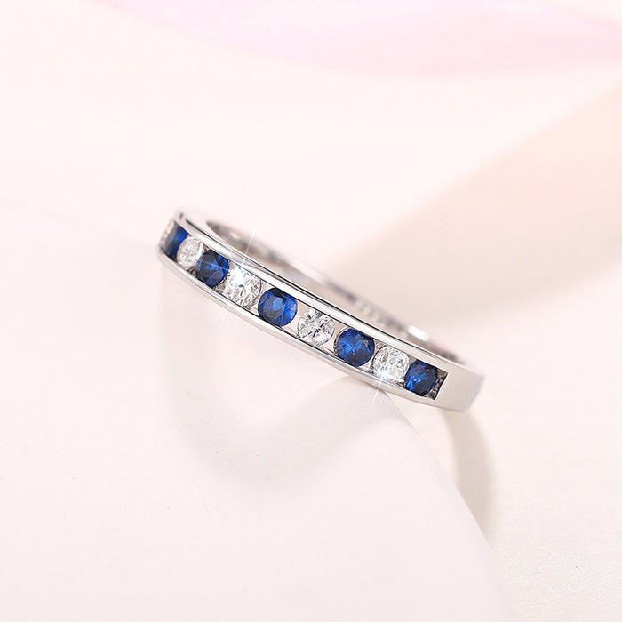 women's round zircon ring