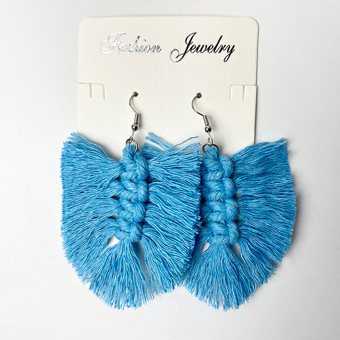 Handwoven Bohemian Tassel Earrings for Simple Ethnic Style