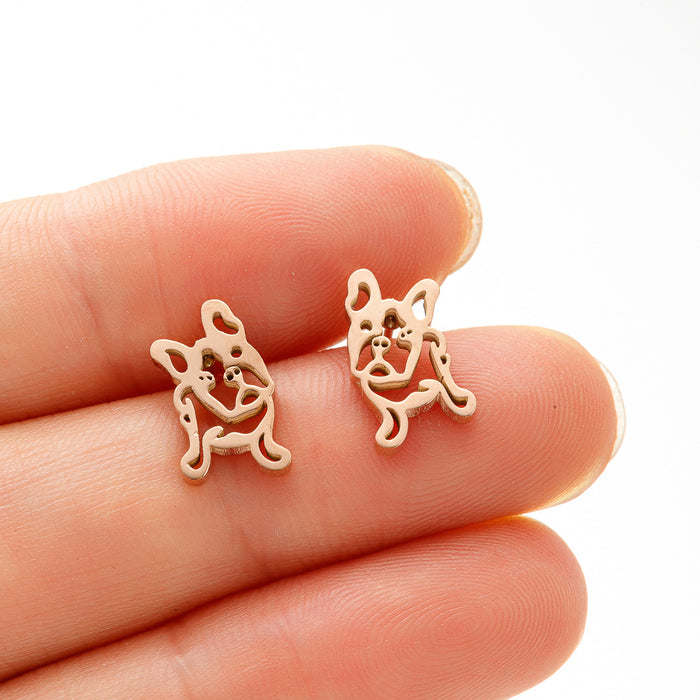 Pug Dog Stainless Steel Earrings - Unique and Stylish Animal Jewelry