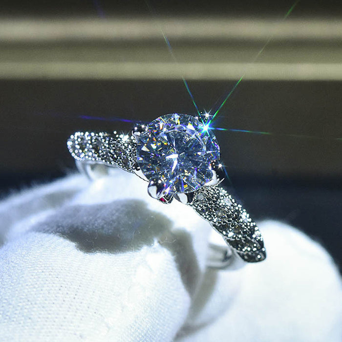 Hollow flower ring light luxury versatile