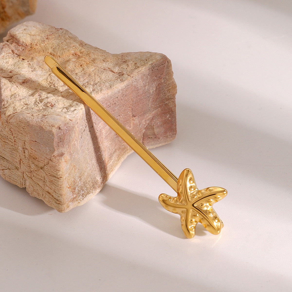 Stainless Steel Starfish Hair Clip - High-End Metal Hair Clip for Bangs and Stray Hair