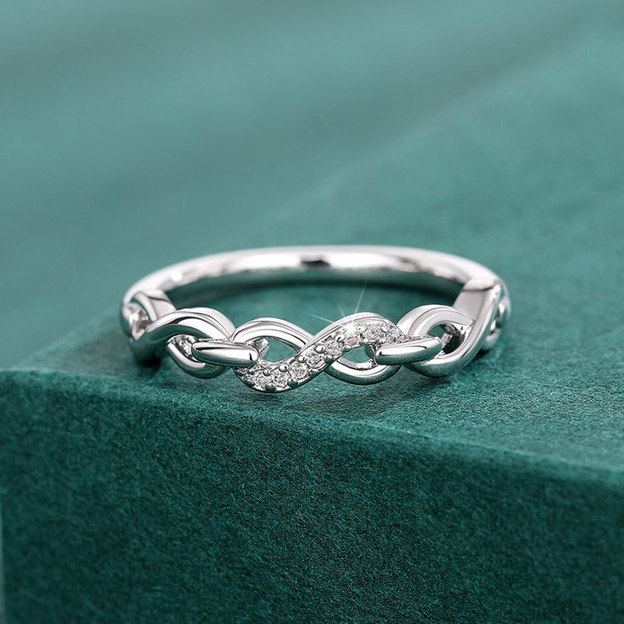 Chain Wrap Ring Twisted Design 8-Shaped Index Finger Ring