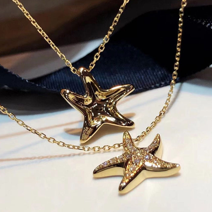 Starfish Pendant Elegant Women's Necklace European and American Style Necklace