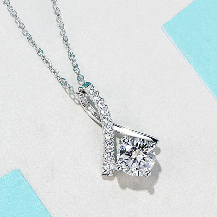 Korean Fashion Skirt Fan Pendant Herringbone Necklace for Women