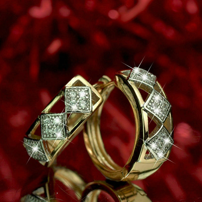 High-grade diamond earrings for internet celebrities, commuting retro earrings for women