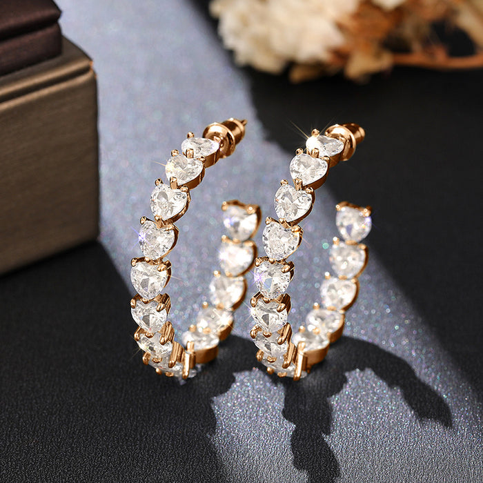 Korean style earrings European and American style U-shaped earrings for women