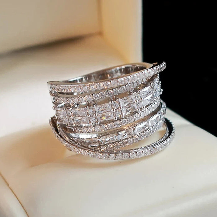 Zircon Tanabata multi-layered zircon ring female niche design