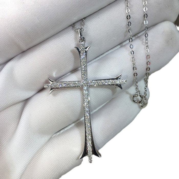 Cross necklace couple style retro clavicle chain