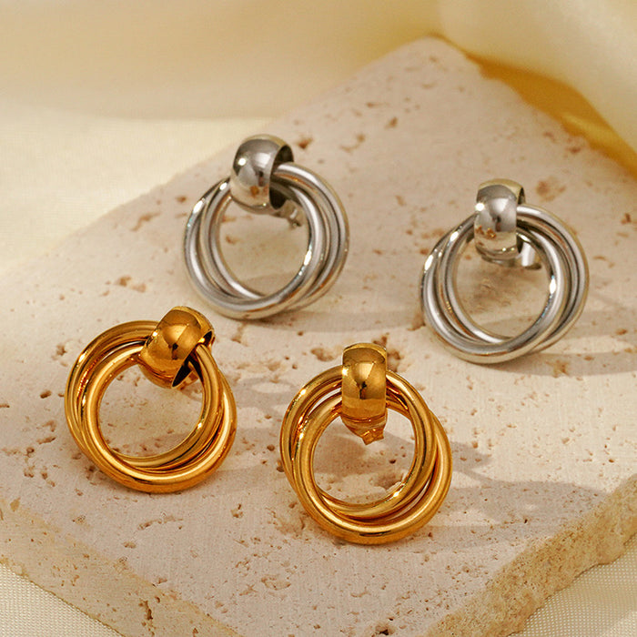 Geometric hoop earrings cool style earrings