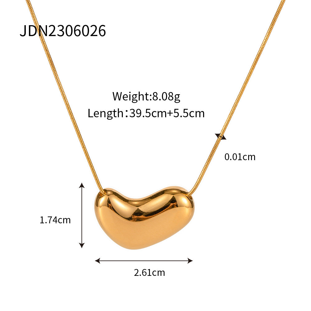 Fashionable Titanium Steel Clavicle Chain Necklace - 18K Gold-Plated Non-Fading Design for Women