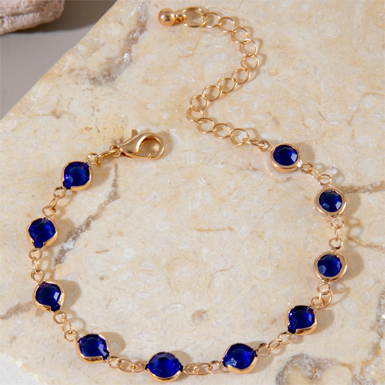 Blue Evil Eye and Butterfly Bracelet Set - Diamond-Inlaid Luxury Jewelry