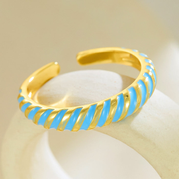 Wholesale drip striped open rings