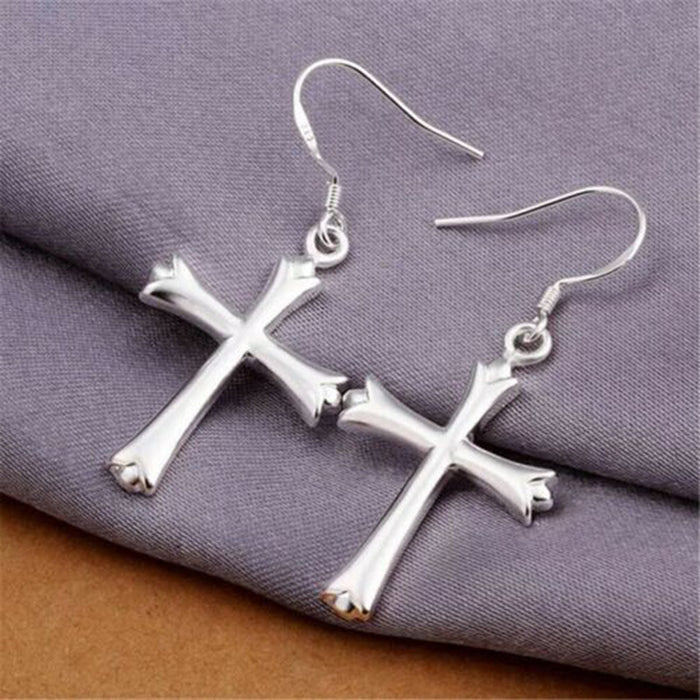 Fashionable cross earrings